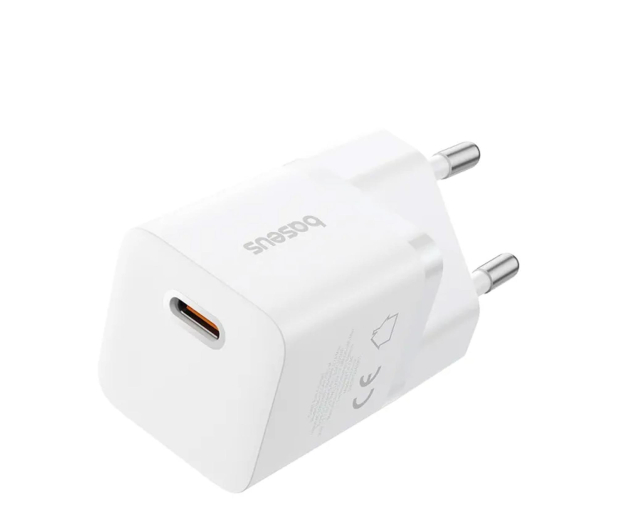 BASEUS Ładowarka sieciowa USB- C GaN5 mini 25W (biały) P10110909213-00 - 1310916 - zdjęcie 2